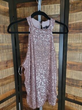 Cable & Gauge Rose Gold Sequin Dress